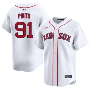 #91 Avinson Pinto The Crimson Men Baseball Embroidery Jerseys - White
