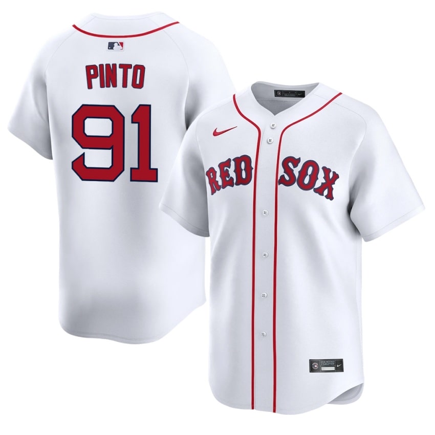 #91 Avinson Pinto The Crimson Men Baseball Embroidery Jerseys - White