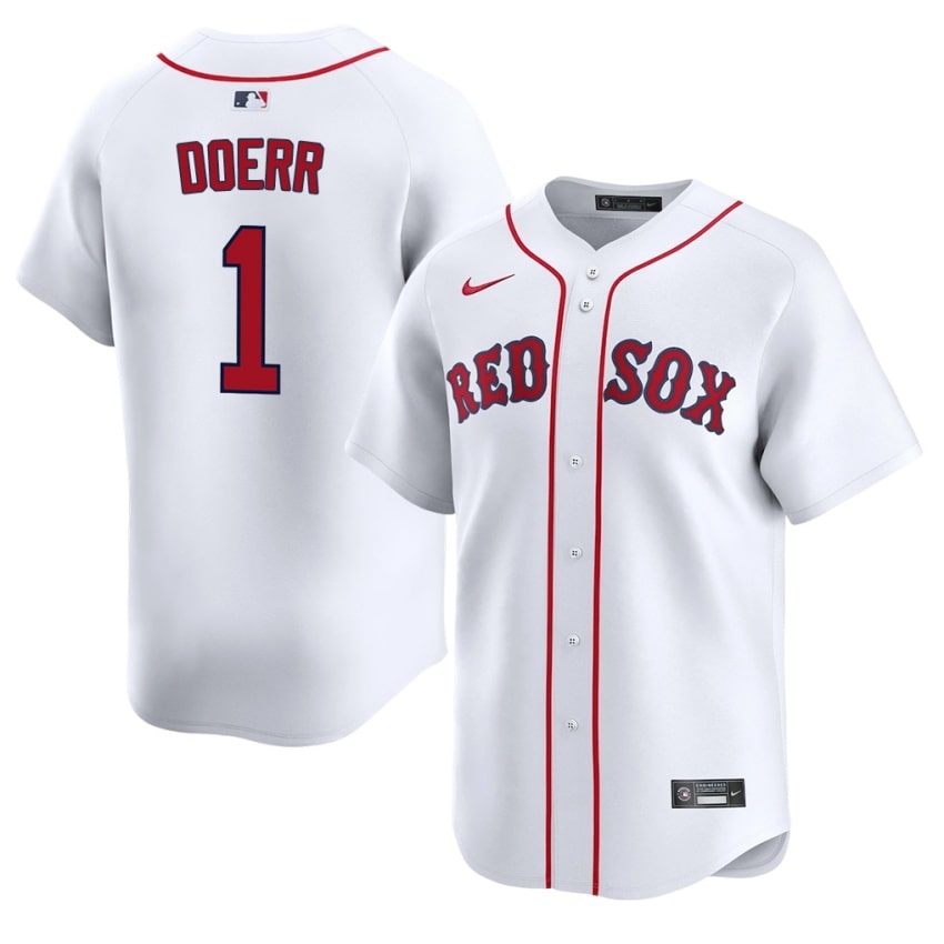 #1 Bobby Doerr BoSox Men's Baseball Game Jerseys - White