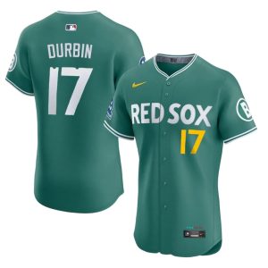 #17 Caleb Durbin BOS Men's Baseball 2026-27 Jerseys - Green
