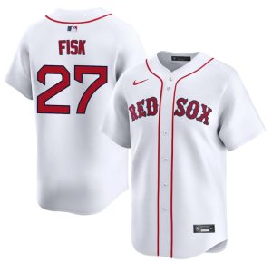 #27 Carlton Fisk The Sox Men Baseball Popular Jerseys - White