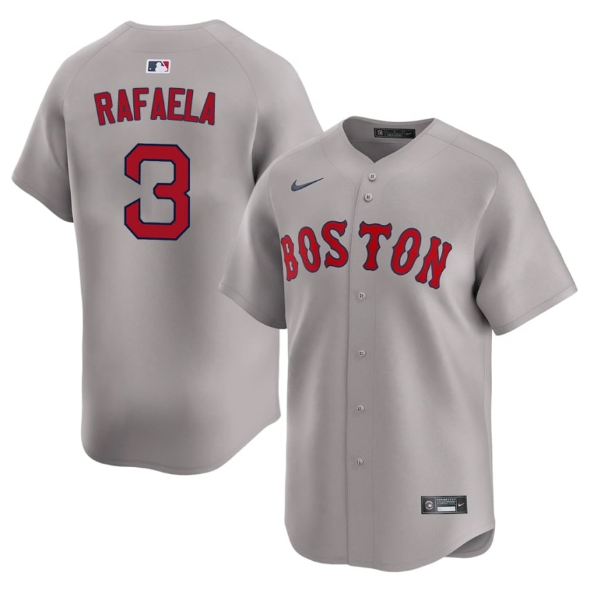 #3 Ceddanne Rafaela BoSox Men's Baseball 2026-27 Jersey - Gray