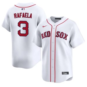 #3 Ceddanne Rafaela BRS Men's Baseball Popular Jerseys - White