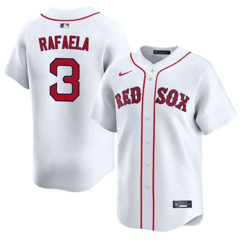 #3 Ceddanne Rafaela BRS Men's Baseball Popular Jerseys - White