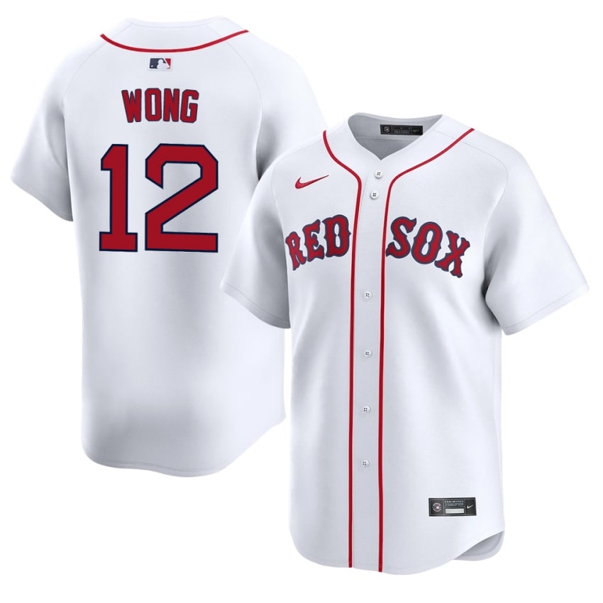 #12 Connor Wong Carmine Hose Men Baseball Limited Jersey - White