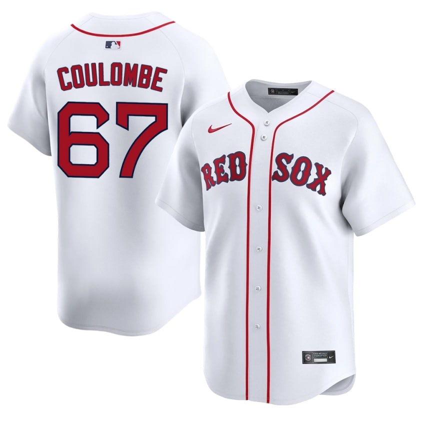 #67 Danny Coulombe Carmine Hose Mens Baseball Popular Jersey - White