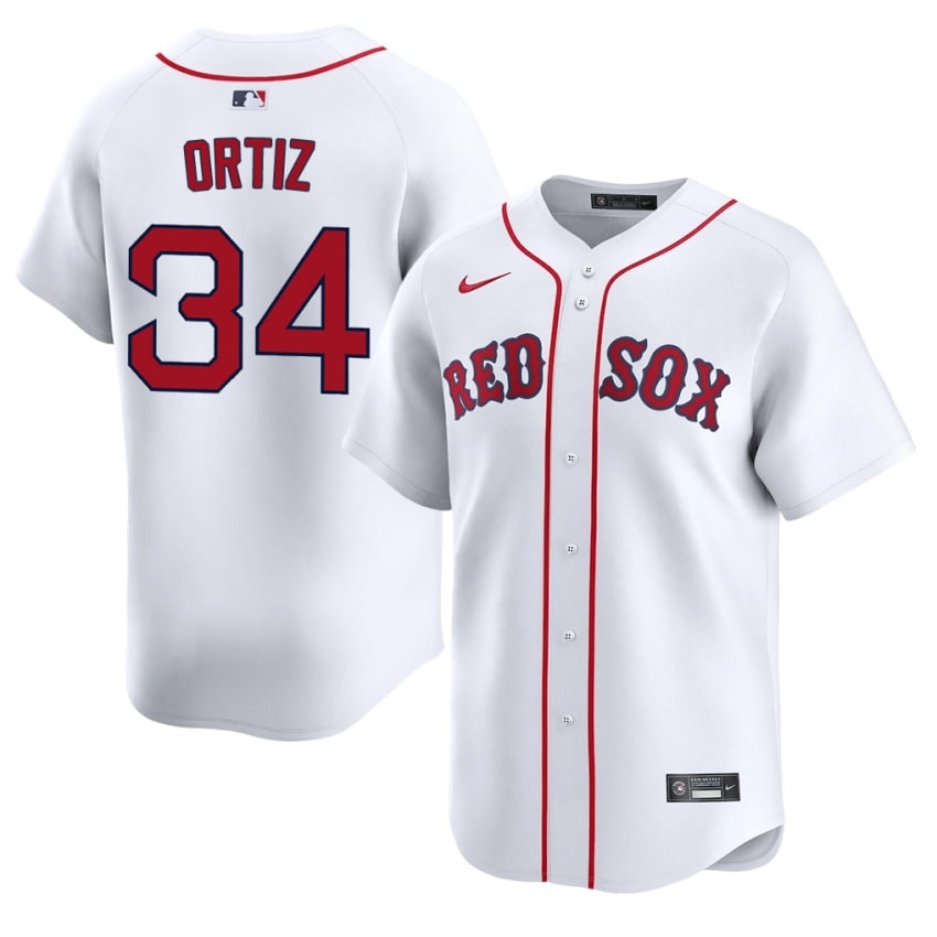 #34 David Ortiz The Sawx Men's Baseball Official Jersey - White