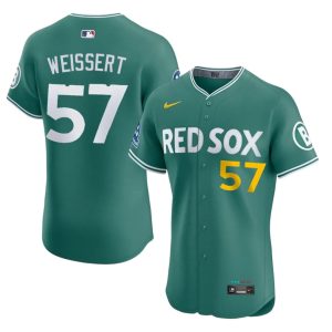 #57 Greg Weissert Olde Towne Team Men's Baseball MLB Jersey - Green