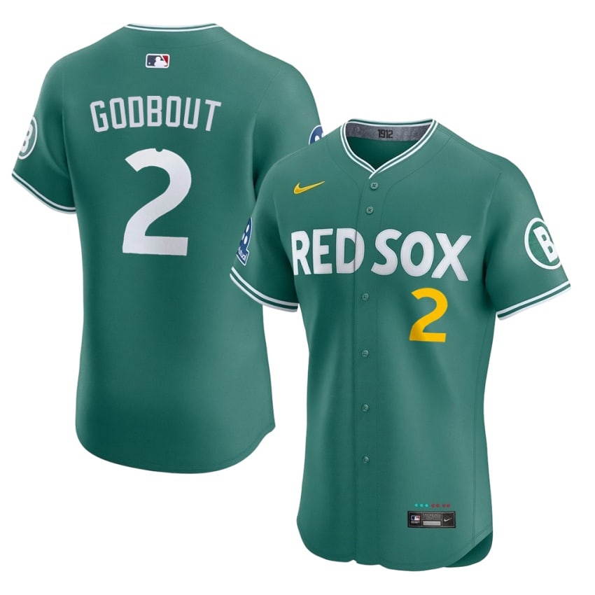 #2 Henry Godbout BOS Red Sox Men's Baseball Limited Jerseys - Green