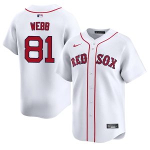 #81 Jacob Webb Boston Red Sox Men Baseball Limited Jersey - White