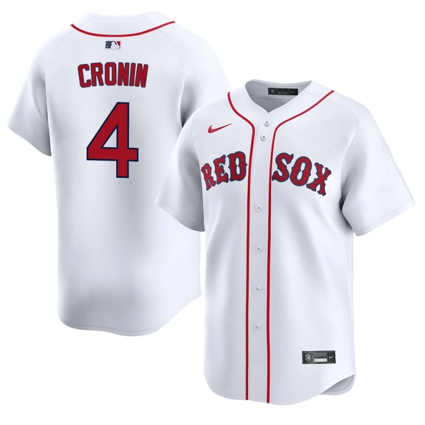 #4 Joe Cronin Red Sox Nation Mens Baseball New Jerseys - White