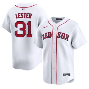 #31 Jon Lester Boston Red Sox Mens Baseball Official Jersey - White