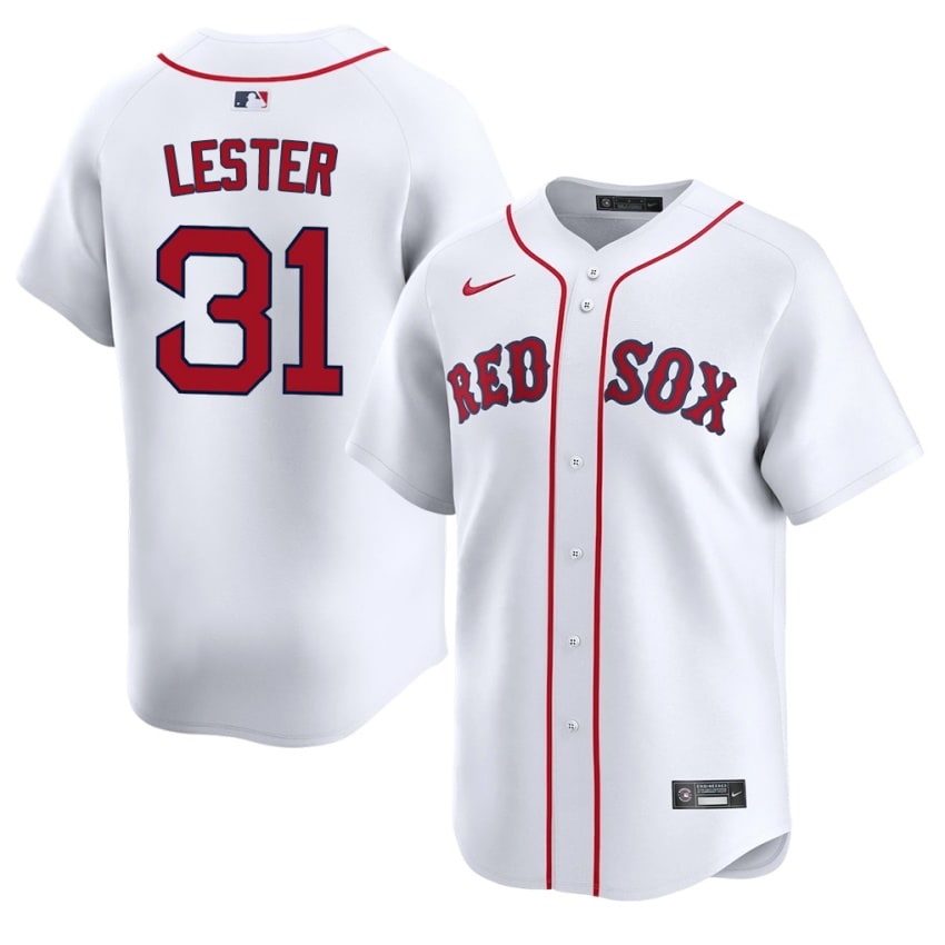 #31 Jon Lester Boston Red Sox Mens Baseball Official Jersey - White
