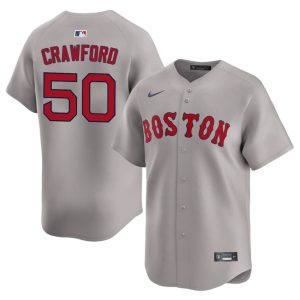 #50 Kutter Crawford The Crimson Mens Baseball MLB Jerseys - Gray