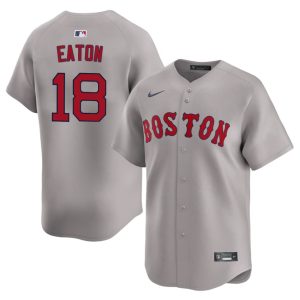 #18 Nate Eaton BRS Men's Baseball Game Jersey - Gray