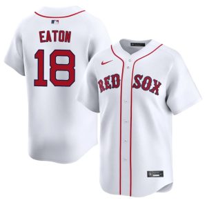 #18 Nate Eaton The Crimson Mens Baseball Official Jerseys - White