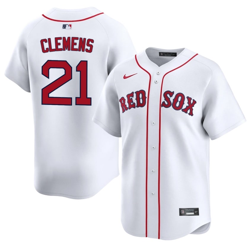 #21 Roger Clemens The Crimson Men's Baseball Replica Jersey - White