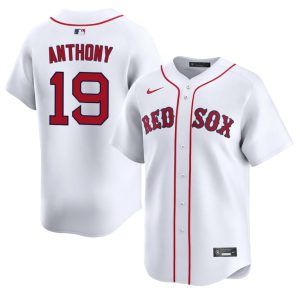#19 Roman Anthony The Sox Men Baseball MLB Jerseys - White