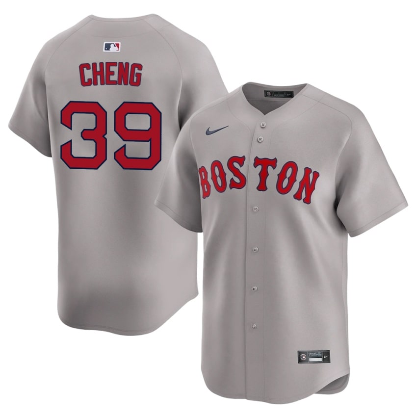 #39 Tsung-Che Cheng Carmine Hose Men's Baseball 2026-27 Jerseys - Gray