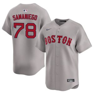#78 Tyler Samaniego The Sox Mens Baseball Stitched Jerseys - Gray