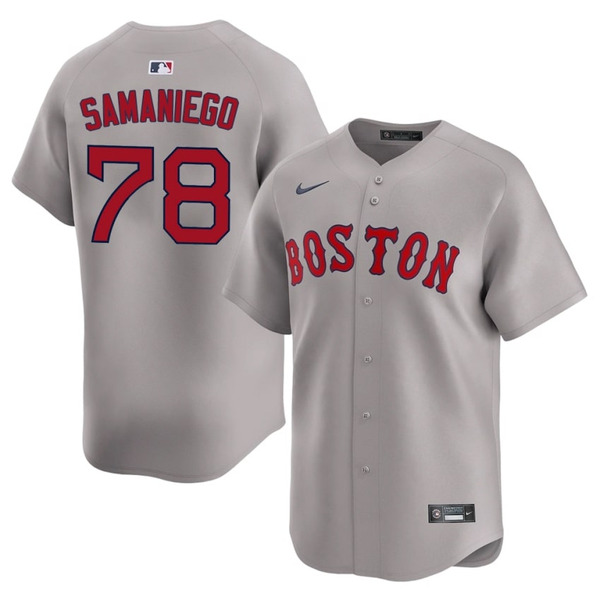 #78 Tyler Samaniego The Sox Mens Baseball Stitched Jerseys - Gray