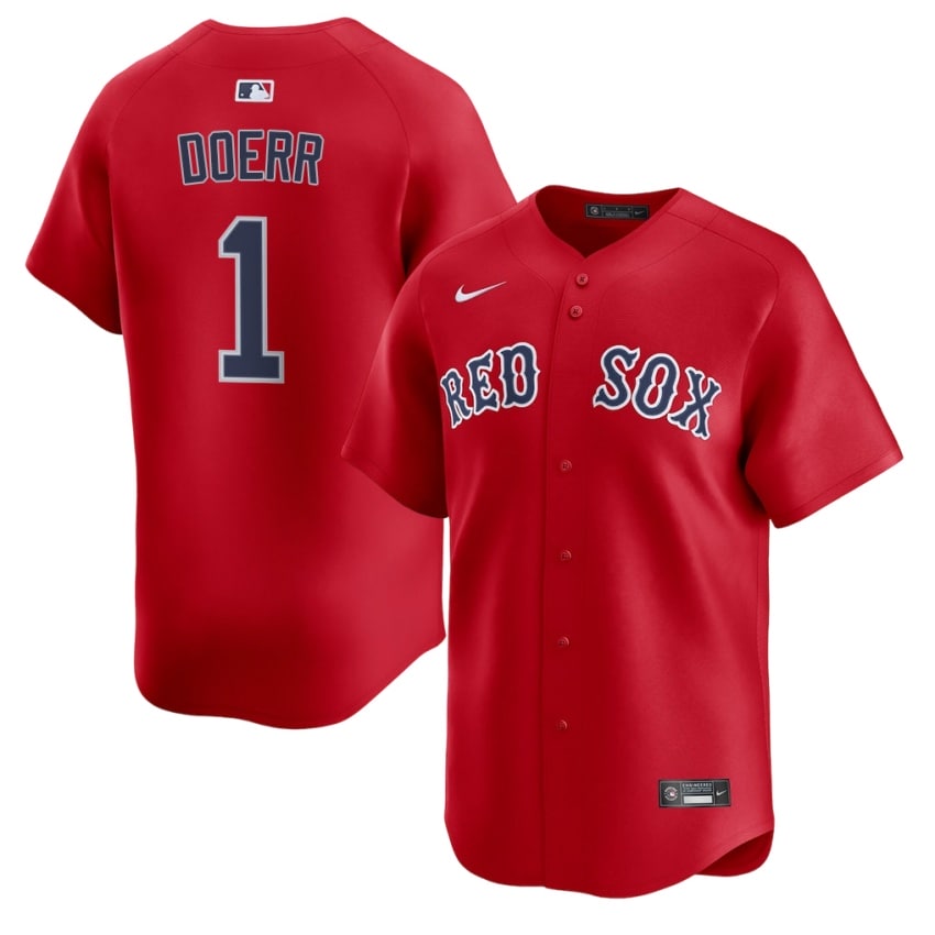 #1 Bobby Doerr Boston Men Baseball Game Jerseys - Red