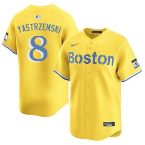 #8 Carl Yastrzemski BOS Red Sox Men's Baseball Limited Jerseys - Gold