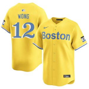 #12 Connor Wong The Crimson Mens Baseball 2026 Jerseys - Gold