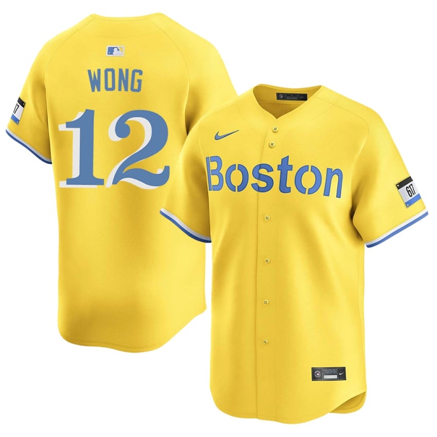 #12 Connor Wong The Crimson Mens Baseball 2026 Jerseys - Gold