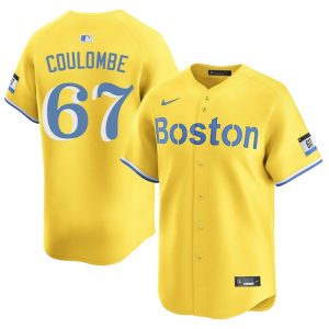 #67 Danny Coulombe Boston Men's Baseball Popular Jersey - Gold