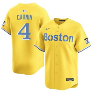 #4 Joe Cronin The Sox Mens Baseball New Jerseys - Gold
