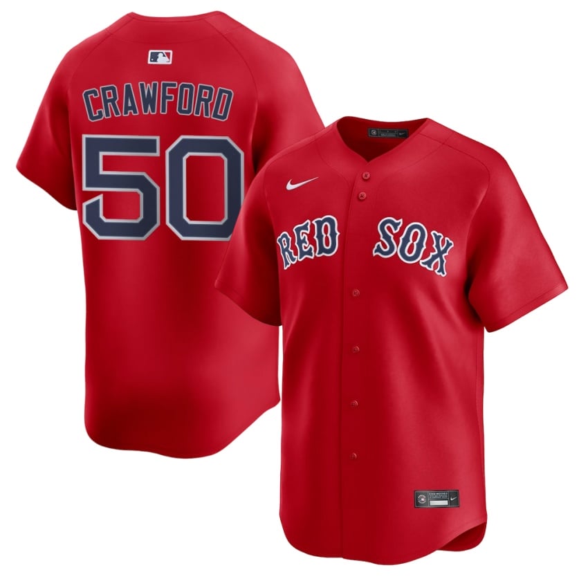 #50 Kutter Crawford Olde Towne Team Mens Baseball Authentic Jerseys - Red