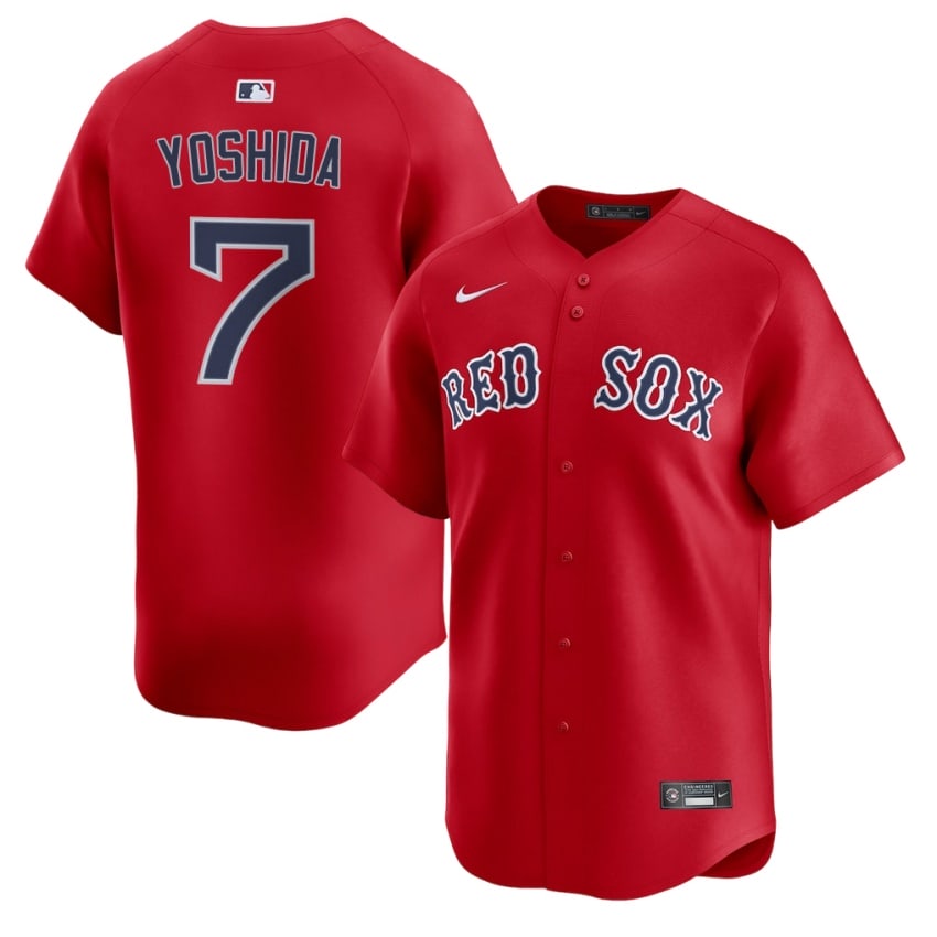 #7 Masataka Yoshida The Sox Men's Baseball Authentic Jerseys - Red