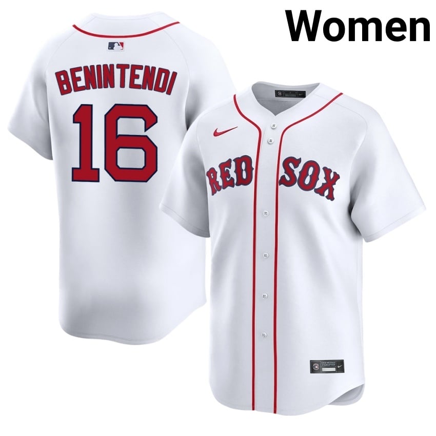 #16 Andrew Benintendi Red Sox Nation Women Baseball Stitched Jerseys - White