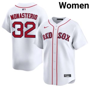 #32 Andruw Monasterio BOS Women Baseball MLB Jerseys - White