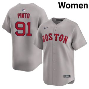 #91 Avinson Pinto Red Sox Women's Baseball Popular Jersey - Gray