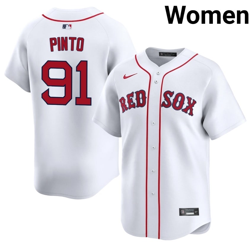#91 Avinson Pinto The Crimson Women's Baseball Limited Jerseys - White