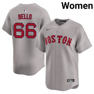 #66 Brayan Bello Olde Towne Team Women's Baseball Game Jersey - Gray