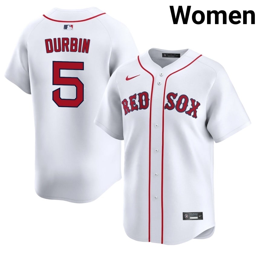 #5 Caleb Durbin Carmine Hose Women's Baseball MLB Jersey - White
