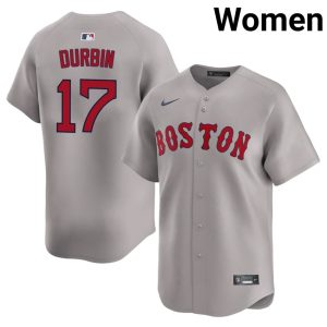 #17 Caleb Durbin Boston Red Sox Women's Baseball Player Jerseys - Gray