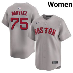 #75 Carlos Narvaez The Sox Women's Baseball Player Jersey - Gray