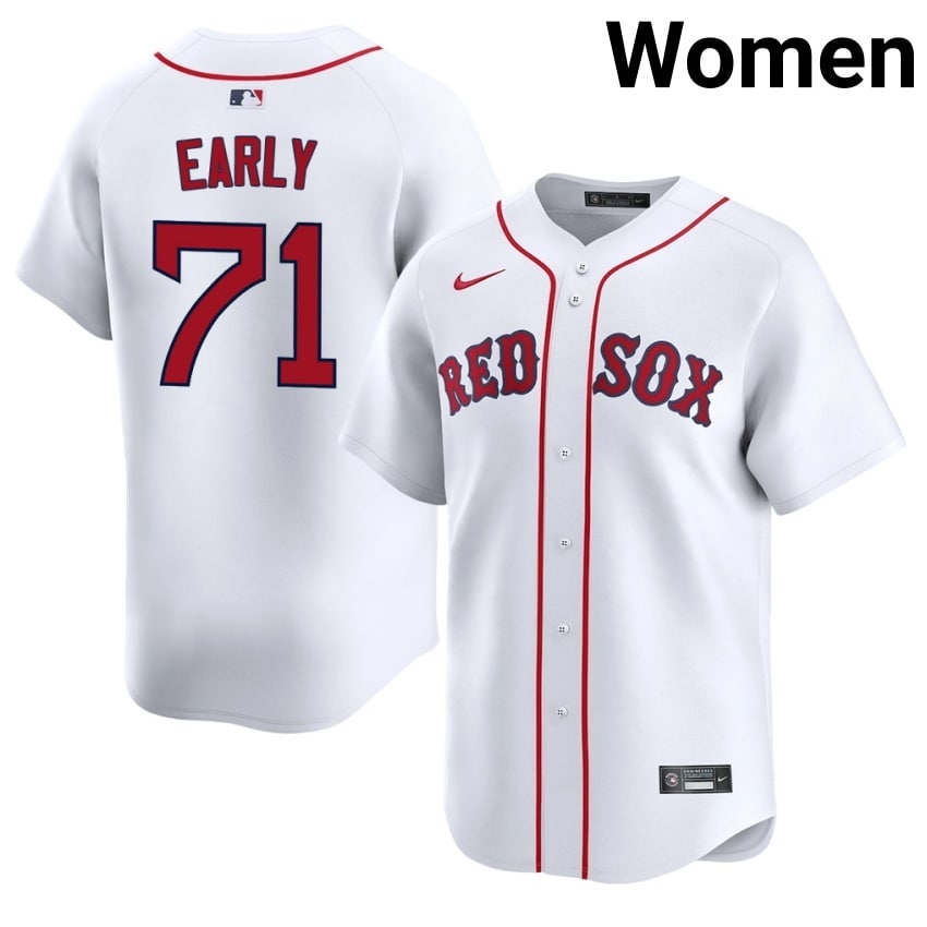 #71 Connelly Early BOS Red Sox Women's Baseball Stitched Jersey - White