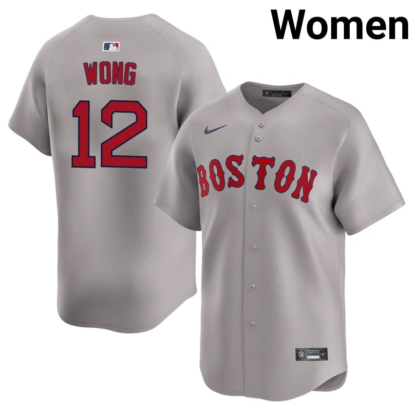 #12 Connor Wong The Crimson Women's Baseball Player Jersey - Gray