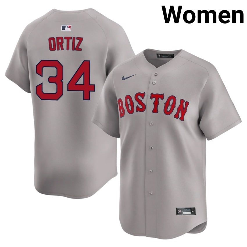 #34 David Ortiz Olde Towne Team Women Baseball 2026 Jersey - Gray