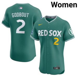 #2 Henry Godbout The Sox Women's Baseball MLB Jerseys - Green