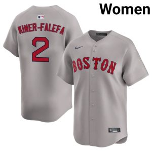 #2 Isiah Kiner-Falefa Boston Red Sox Women's Baseball MLB Jerseys - Gray