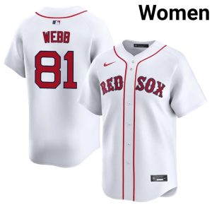 #81 Jacob Webb Red Sox Women's Baseball 2026-27 Jerseys - White