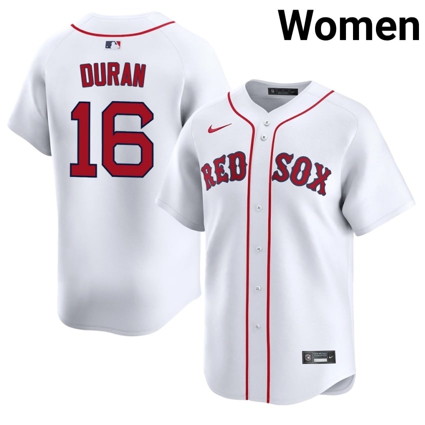#16 Jarren Duran The Sawx Women Baseball Authentic Jersey - White