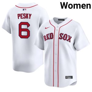 #6 Johnny Pesky BOS Red Sox Womens Baseball New Jerseys - White
