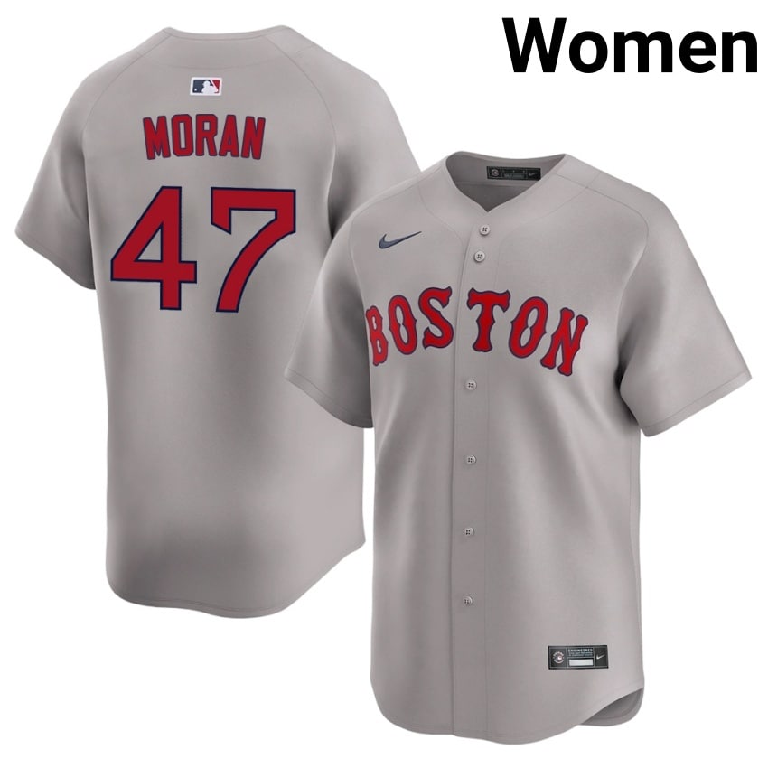 #47 Jovani Moran The Sawx Women Baseball Official Jerseys - Gray